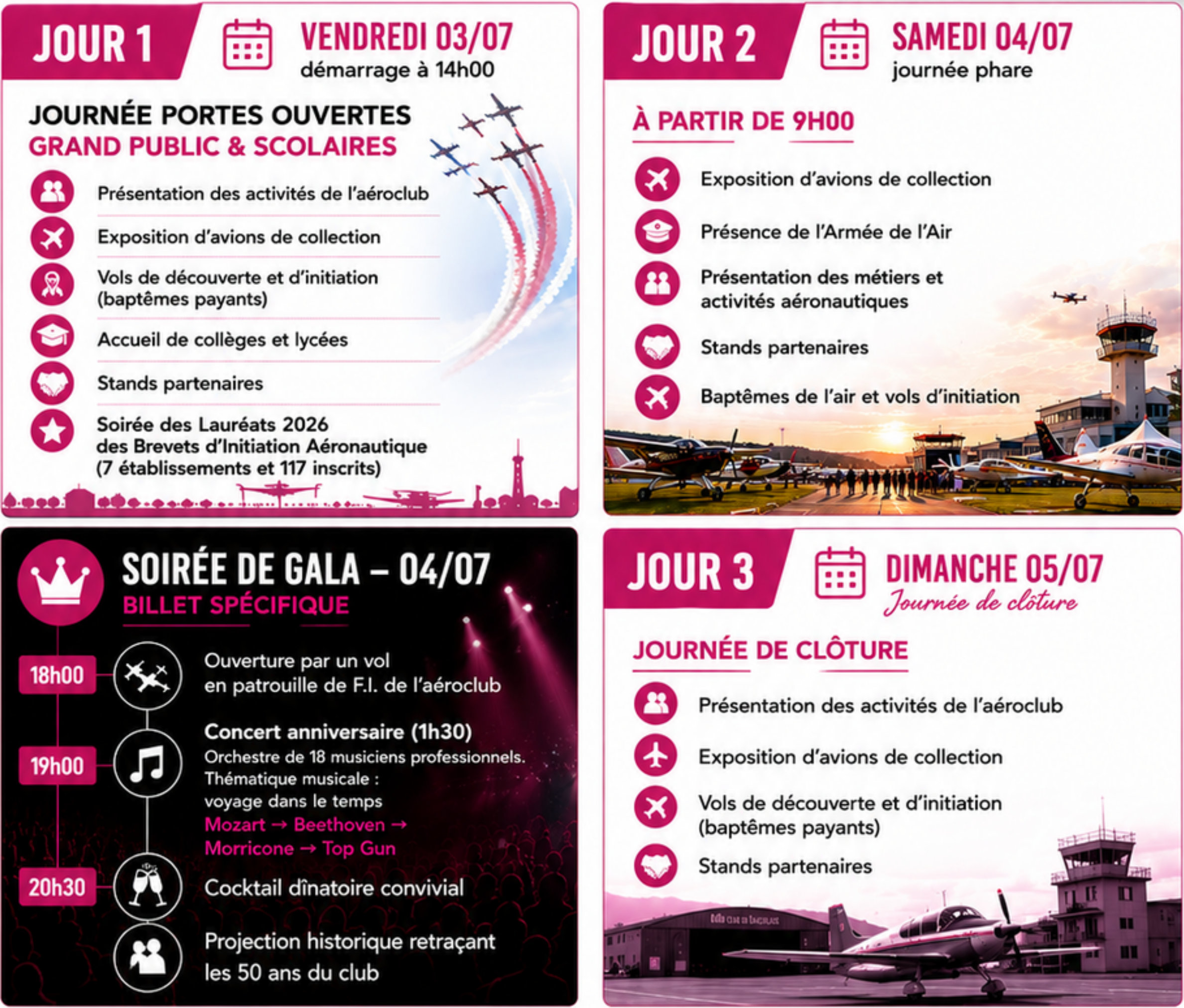 Anniversaire - Programme